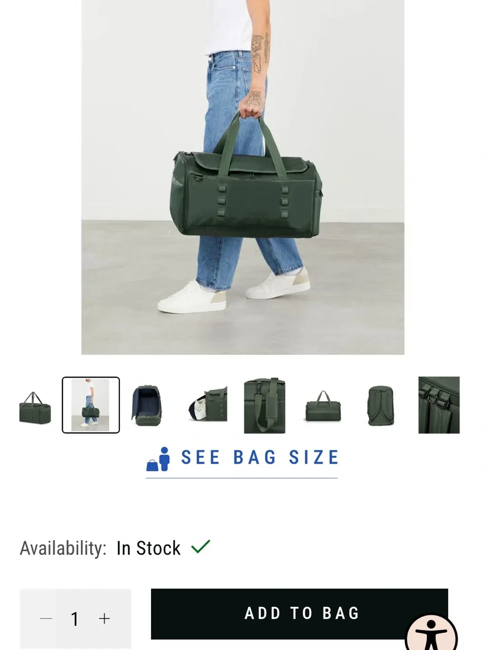 City Plume 72H Duffel Bag — Olive Green